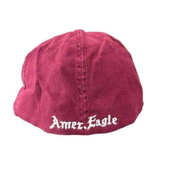 American Eagle Unisex‎ Burgundy Baseball Cap Adjustable Strap - Picture 2 of 6